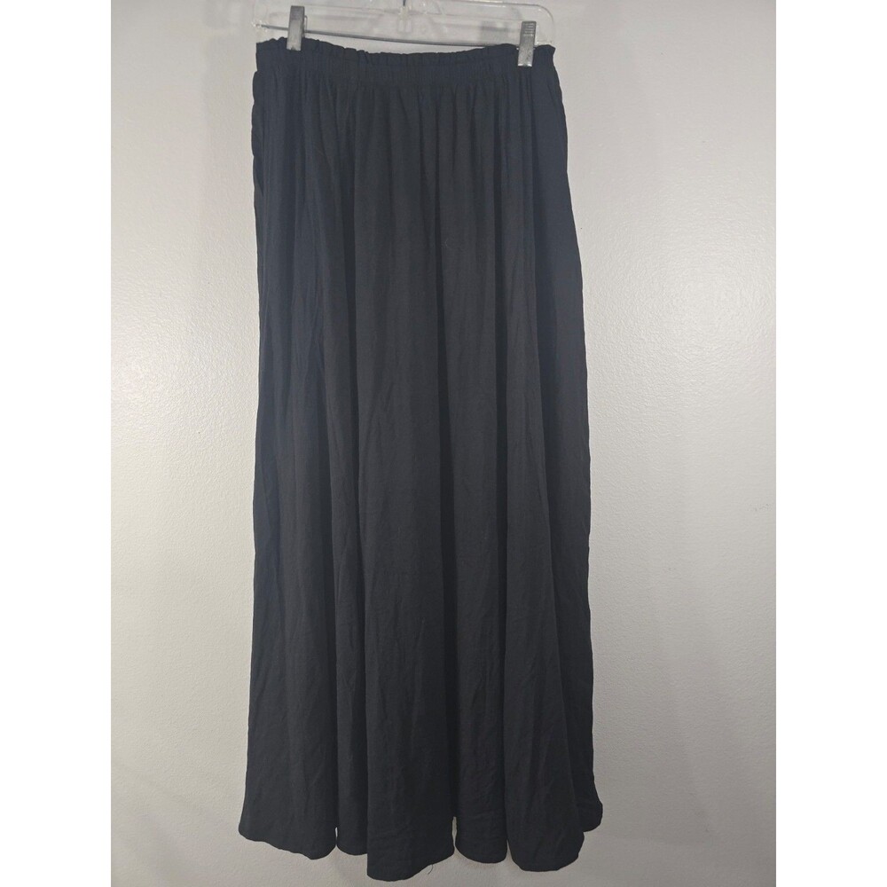 Torrid Womens Black Gauze Maxi Skirt Long Size 1 1x NWT Whimsygoth grunge NWT AI - Picture 4 of 6